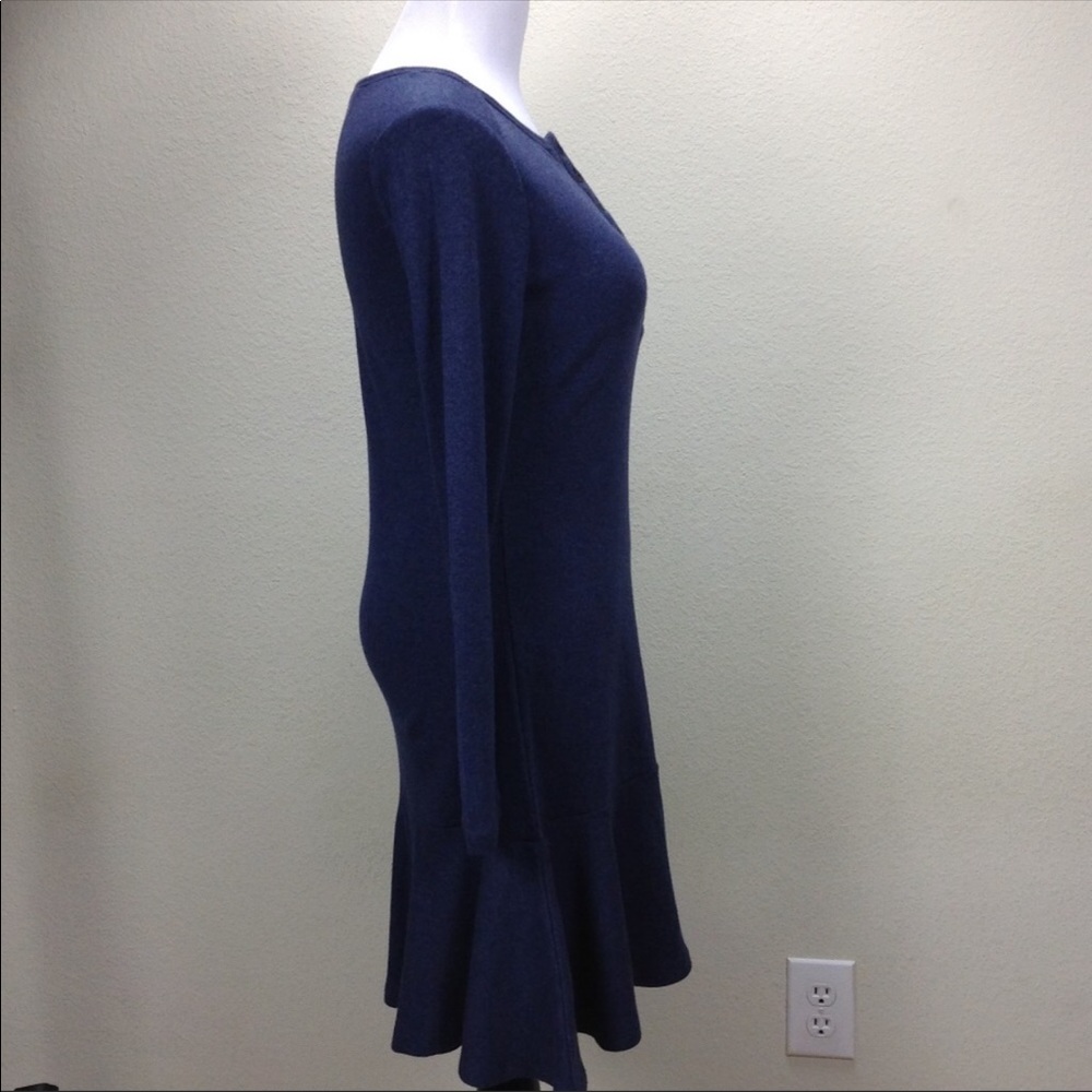 NWT Max Jeans Blue Long Sleeve Cotton Skater Dress - Picture 4 of 6